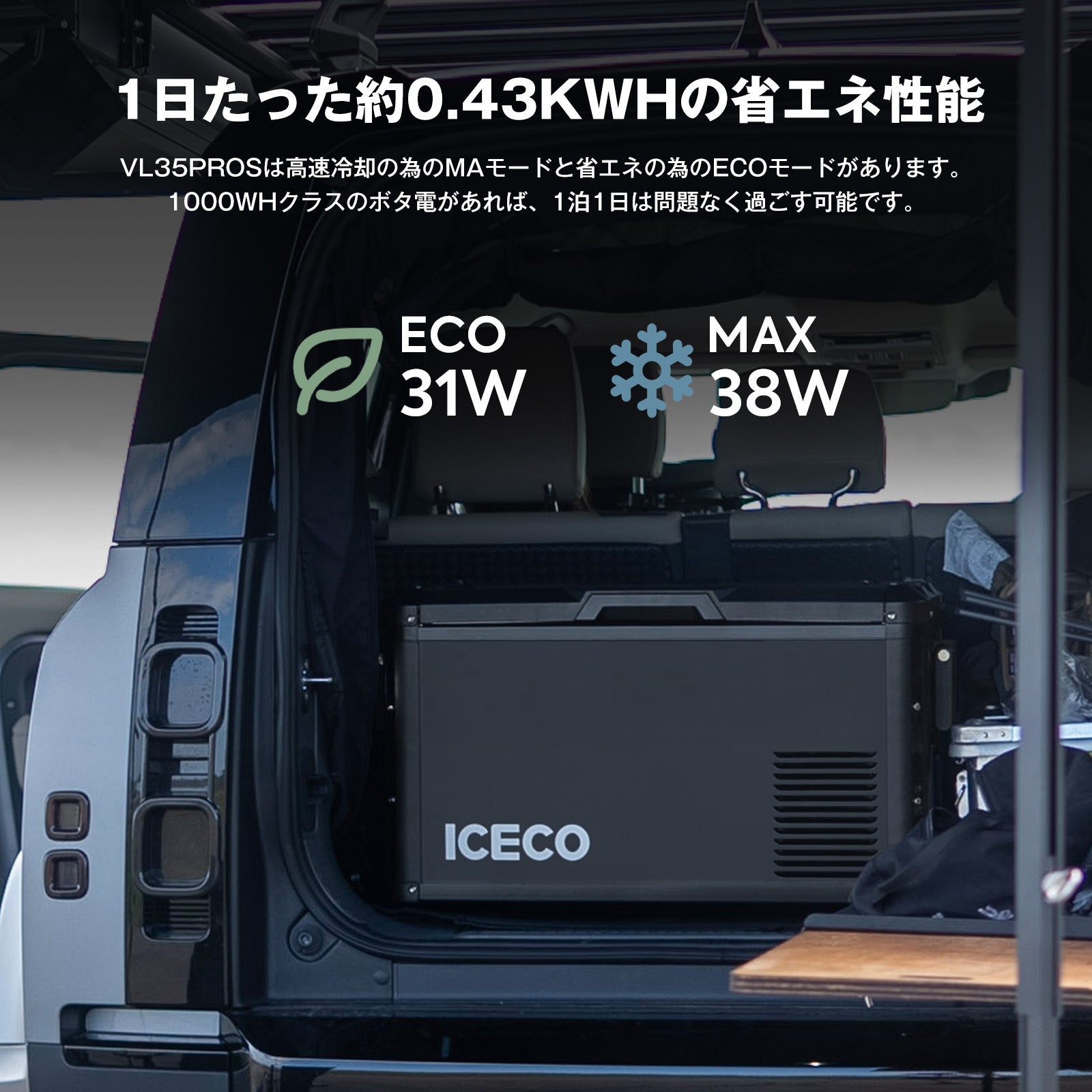 製氷皿&ステッカーをプレゼント!VL35ProS ポータブル冷蔵庫
