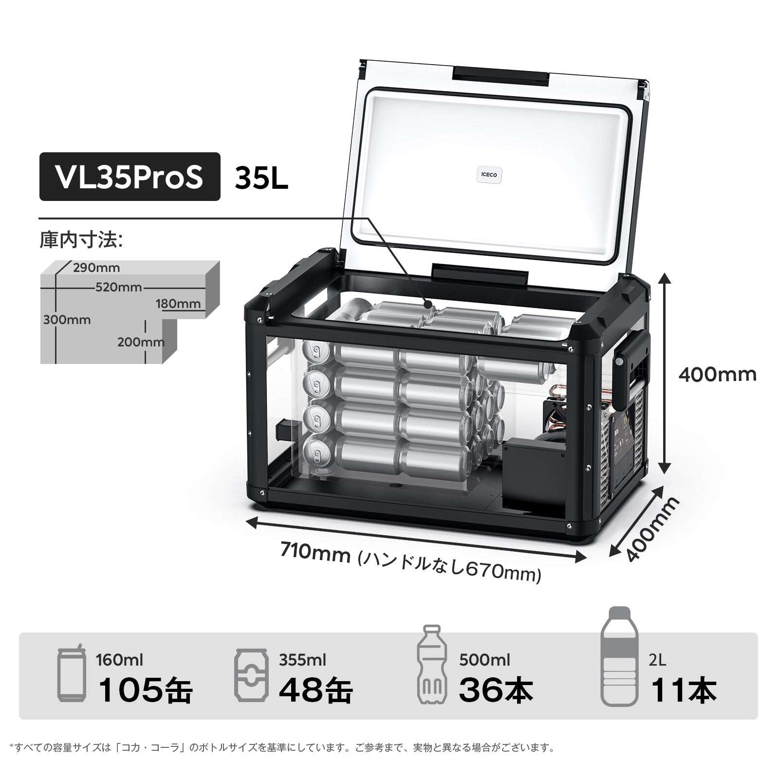 VL35ProS ポータブル冷蔵庫 35L | ICECO
