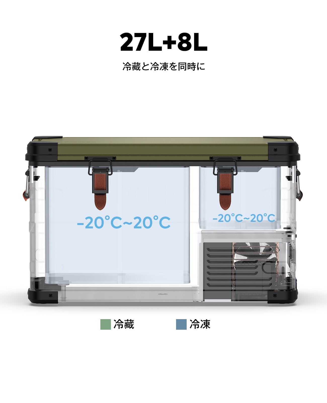 ICECO × Jeep® APL35 Limited Edition Olive Green ポータブル冷蔵庫 35L | ICECO